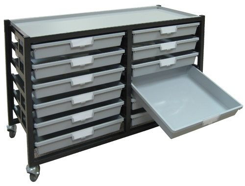 Hann Mobile 12-Tote Tray Cart