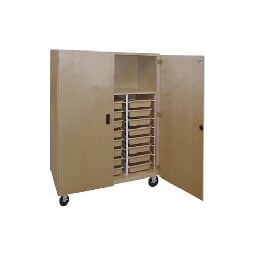 Hann Mobile Storage Cabinet, 24 Tote Trays
