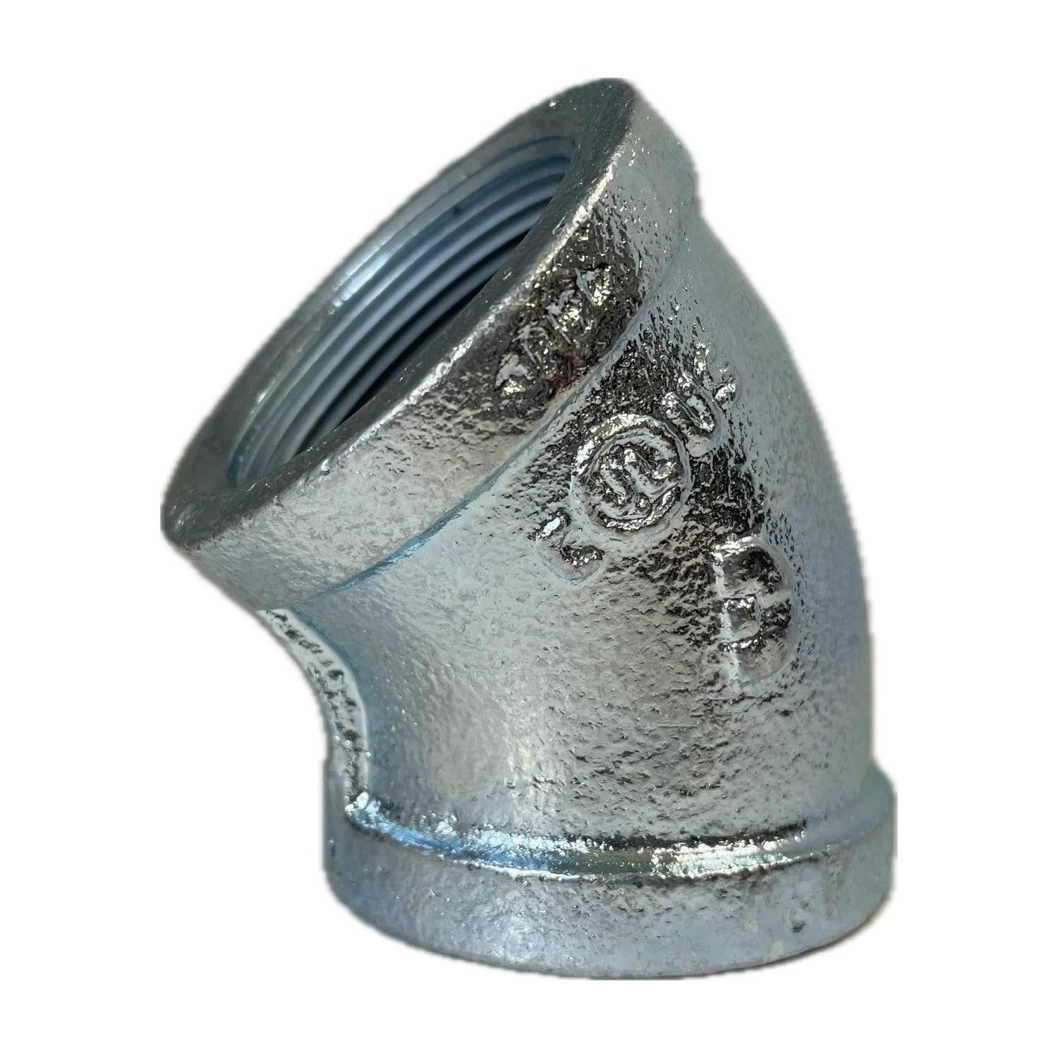 BMI 3/4 Inch NPT Galvanized 45 Degree Elbow, 150#, UL/FM