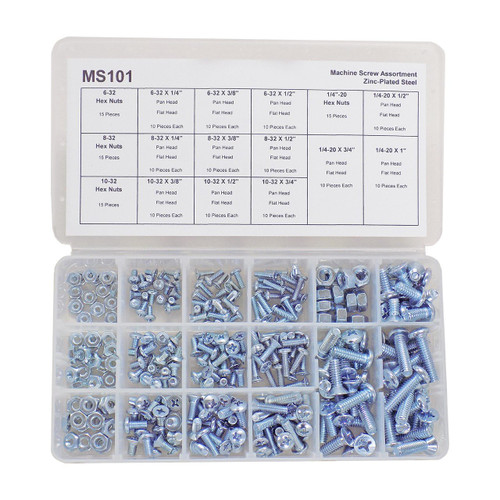 Fastener Barn Machine Screw Assortment, 180-Piece