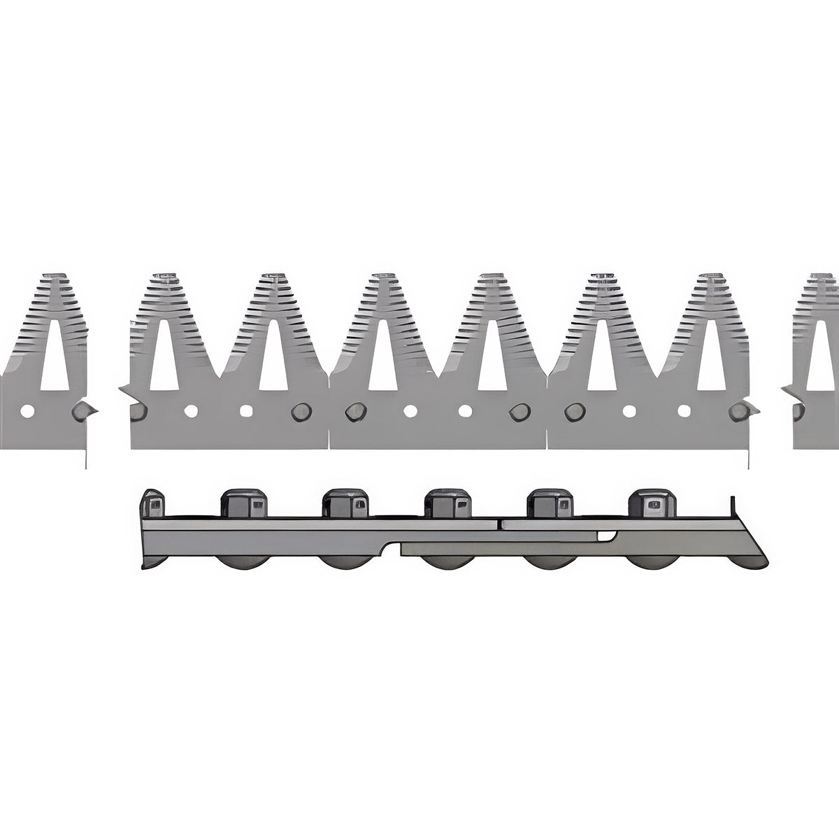 SPLICED LEFT HAND SICKLE ASSEMBLY FOR JOHN DEERE 625D ADVANCED SERIES - 25' HEADER- FINE TOOTH SECTION