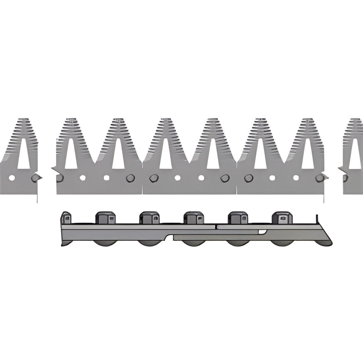 SPLICED RIGHT HAND SICKLE ASSEMBLY FOR JOHN DEERE 625D ADVANCED SERIES - 25' HEADER- FINE TOOTH SECTION