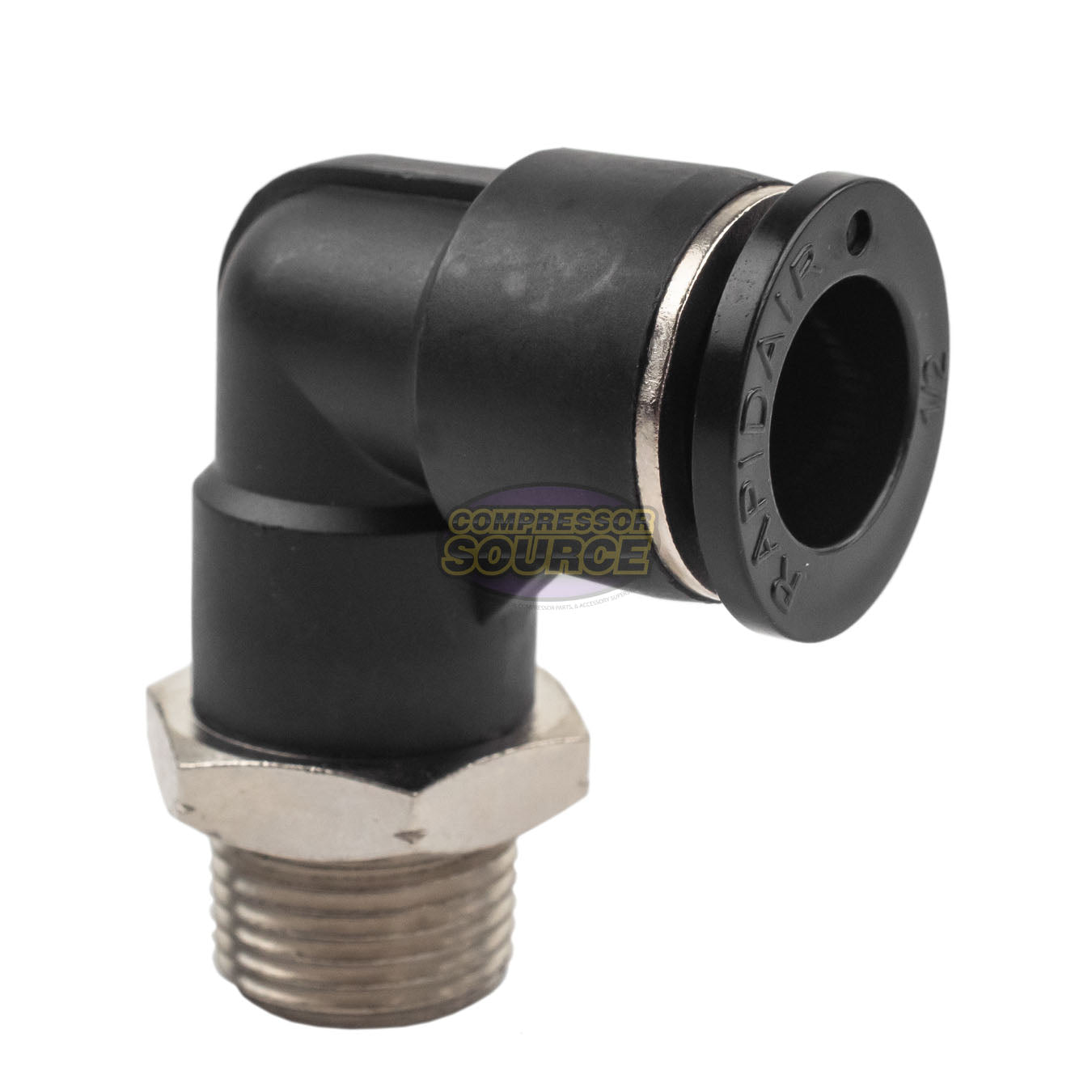 RAPIDAIR 3/8" Male NPT Elbow Push Lock Fitting 50400