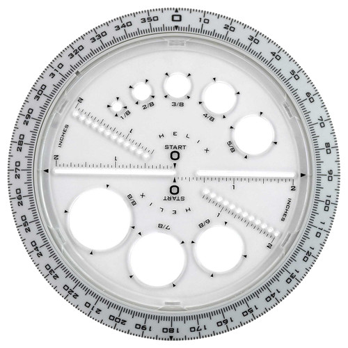 Helix 2-In-1 Protractor 360° Angle & Circle Maker