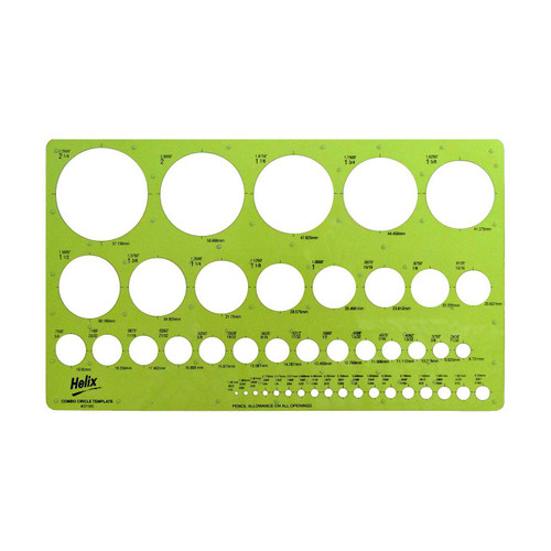Helix Combo Circle Plastic Drawing Template
