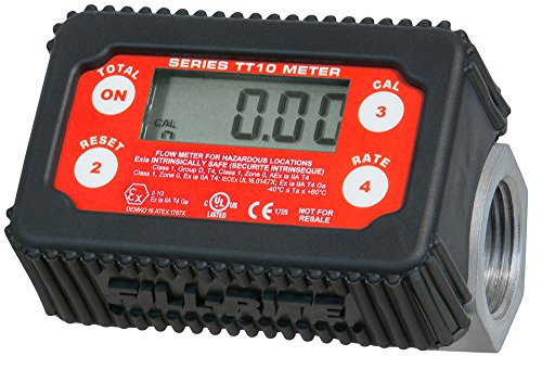 Fill-Rite TT10AN 1" 2-35 GPM(8-132 LPM) Digital in-line Turbine Meter, Aluminum, Fuel Transfer Meter