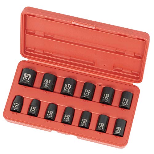ITC Professional 1/2-inch Drive, 13-Piece Regular Metric Power Impact Socket Set, 6 Point, 20731