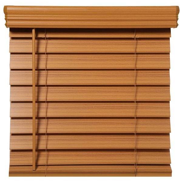 Champion 2.5 In. Embossed Faux Wood 72 In. X 48 In. Room Darkening Blind, Oak