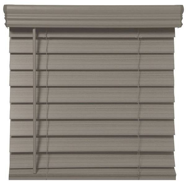 Champion 2.5 In. Embossed Faux Wood 48 In. X 72 In. Room Darkening Blind, Gray