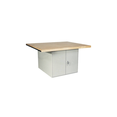 Midwest 4-Station Work Bench with Doors and 4 Wilton Vises (7")