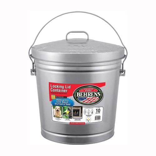 Behrens 10 Gallon Galvanized Steel Can with Locking Lid