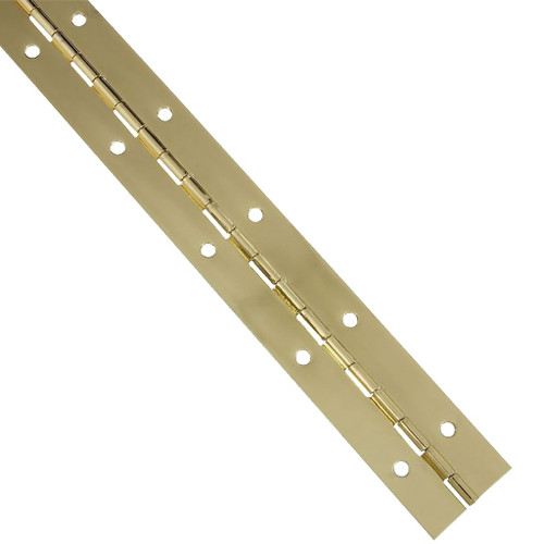National Continuous Hinge, Polished Brass, 1-1/16" x 30"