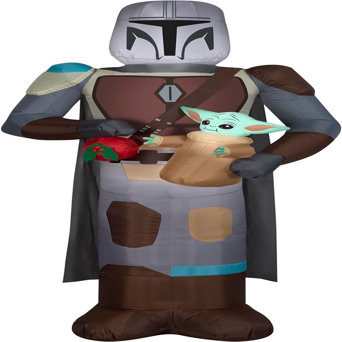 6.5' Airblown Mandalorian with Grogu Christmas Inflatable