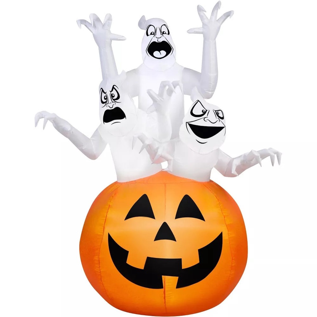 6' Airblown 3 Ghosts in a Pumpkin Inflatable Halloween Scene