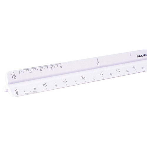 Pacific Arc Triangular Scale, Architect, 12" White