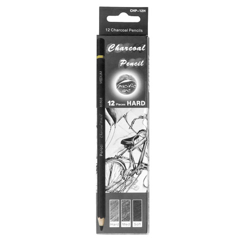 Pacific Arc Charcoal Pencil Assortment, 12-Pack