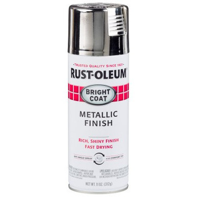 Rust-Oleum Industrial Stops Rust Bright Coat Spray Paints, 11 oz, Chrome, Metallic Finish, 6 CN/CA, #7718830
