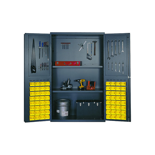Quantum 14 Gauge Storage Cabinet, 64 Bins, 48"W