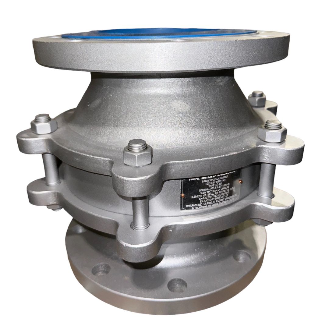6 Inch Flame Arrestor; 150# Flanged; Aluminum Body; 304 SS Element