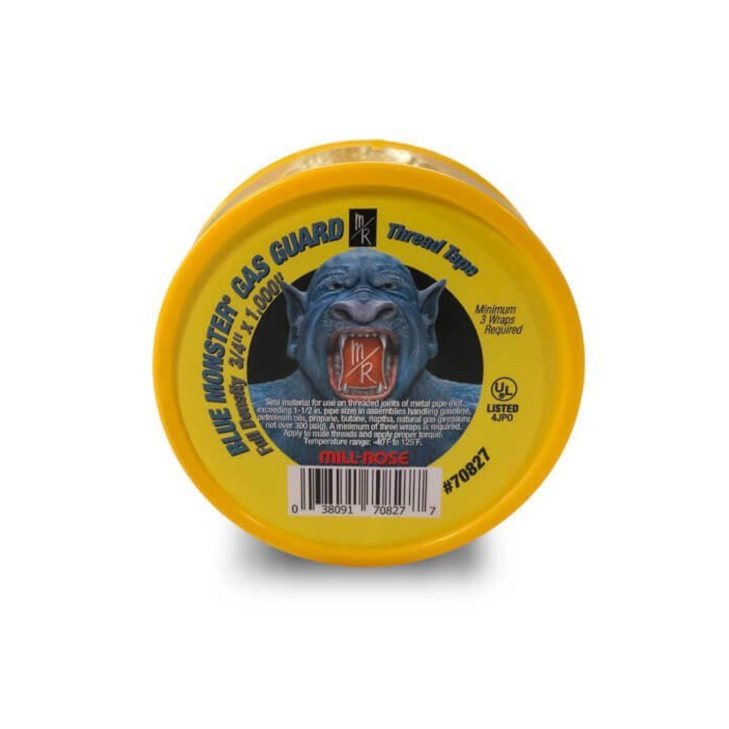 Blue Monster 70827 Gas Guard 3/4" x 1000" PTFE Thread Seal Tape