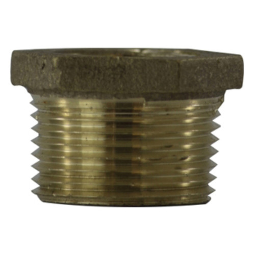 Midland Industries AMC 738110-0806 Lead Free Bronze Reducer Hex Bushing, 1/2 in. MPT x 3/8 in. FPT