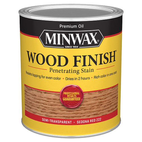 Minwax Wood Finish Wood Stain, Sedona Red, Quart