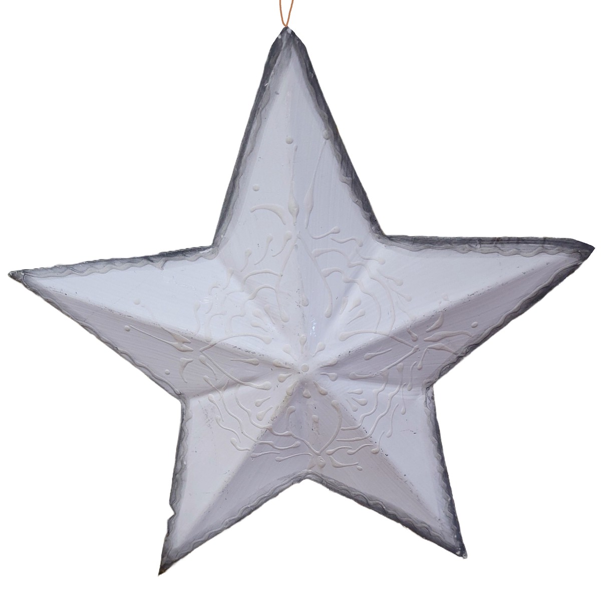 8.5" Rustic Winter Star Ornament