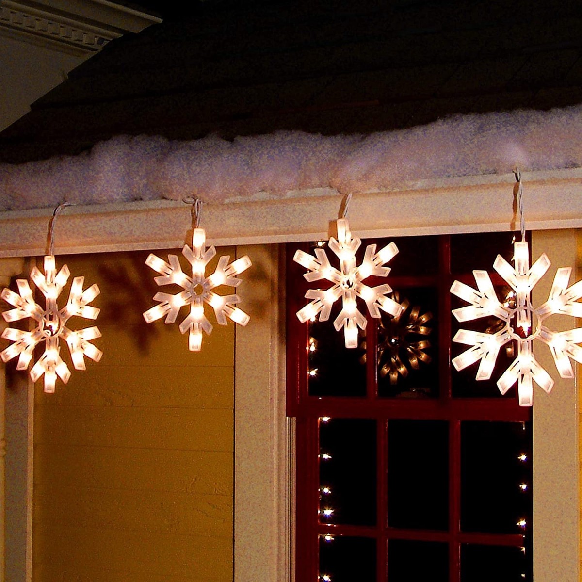 8-Function Warm White LED Snowflake Lights