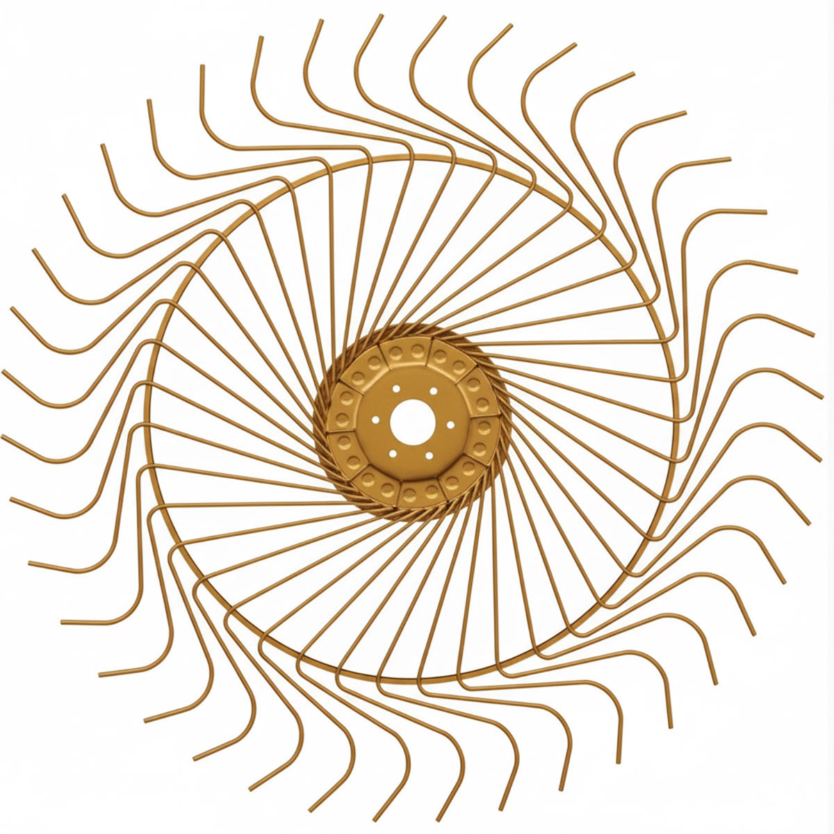AgSmart Hay Rake Wheel - Cream, 55", Right Hand, 7mm Tines