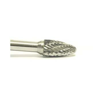 SF-15 Double Cut Carbide Burr Radius End Round Tree, 3/4" x 1-1/2" x 1/4" (Qty. 1)