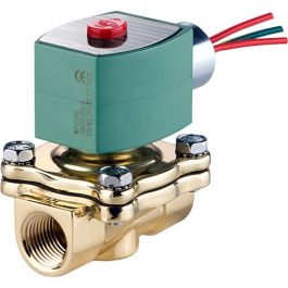 ASCO Controls 8210G009LF N/C 2-Way RedHat Solenoid Valve Brass 3/4" NPT 120/60VAC or 110/50VAC
