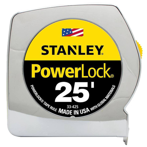 Stanley PowerLock Tape Measure, 25' x 1"