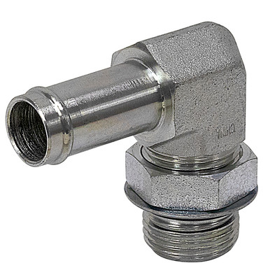 1/4" Hosebarb x SAE 4 Male 90 Degree Elbow 4601-04-04 Adapter