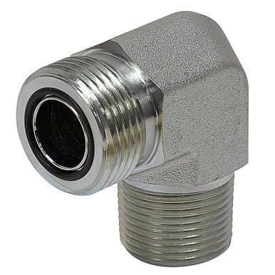ORFS 6 Male x 3/8" NPT Male 90 Degree Elbow FF2501-06-06 Adapter