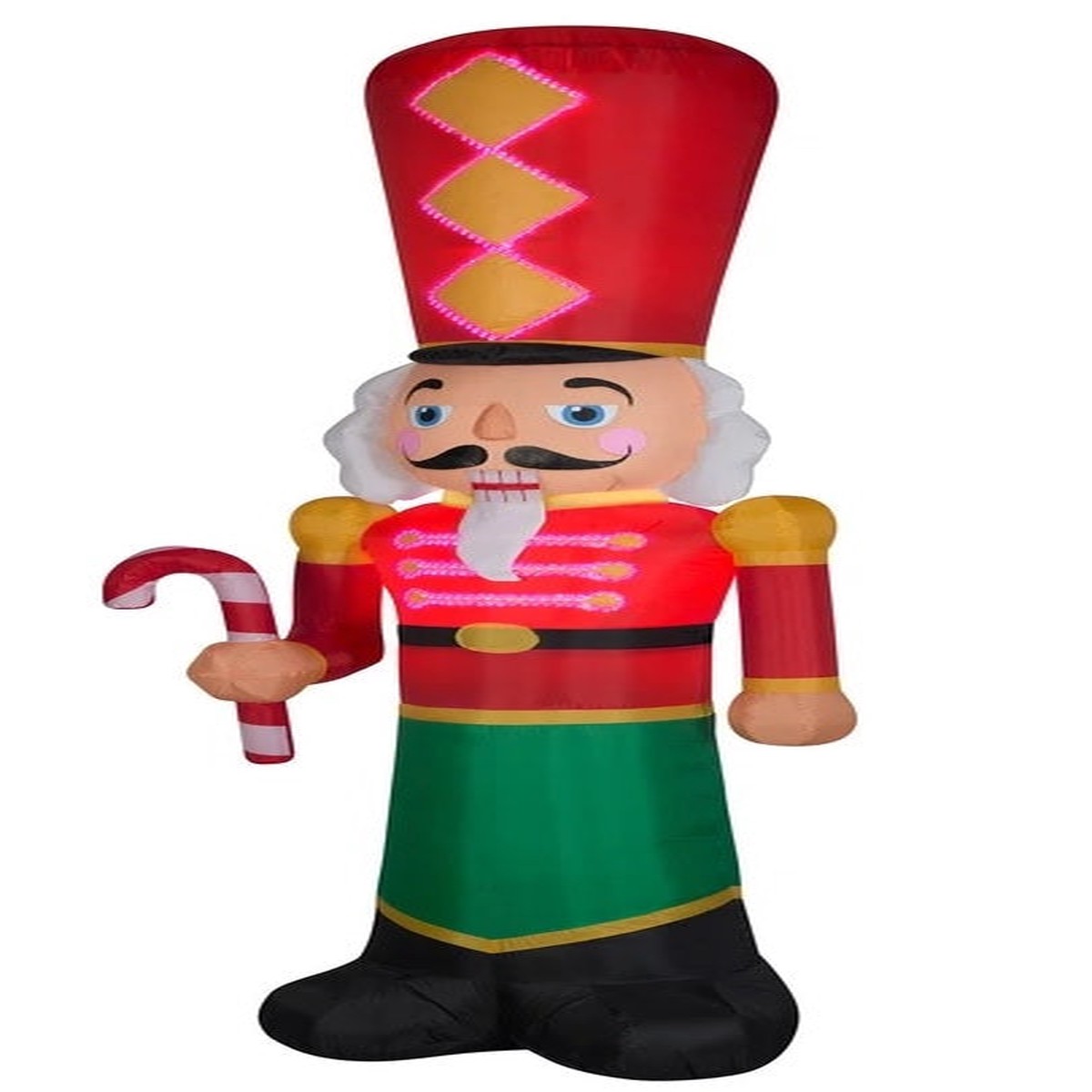 9' Lightshow Airblown Sewn-in Micro LED Nutcracker Inflatable