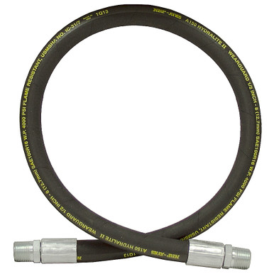 1/2" x 60" 1/2" NPTM x 1/2" NPTM SAE 100R16 Hydraulic Hose Assembly 4000 PSI NRP Jones