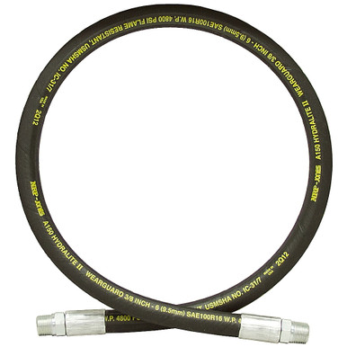 3/8" x 72" 3/8 NPTM x 3/8 NPTM SAE 100R16 Hydraulic Hose Assembly 4800 PSI NRP Jones