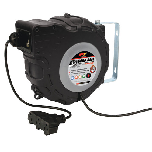 Performance Tool 12 Ga. Retractable Cord Reel, 40'L