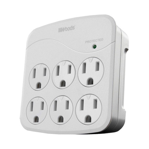 Woods 6-Outlet Surge Protector, 1,440 Joules