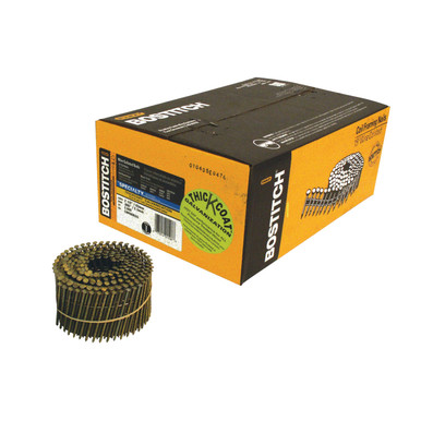 Bostitch Siding Nail, 15 Degree, 2-1/2" X.092", Ring Shank, Collated, Thickcoat Galvanized (3,600/Pkg) #C8R90BDG