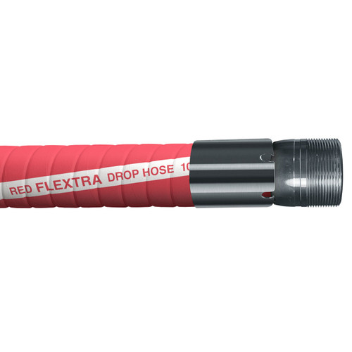 Continental ContiTech Red Flextra 3 in. 100 PSI Petroleum Transfer Hose Assemblies w/ Male NPT Ends