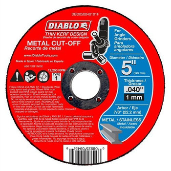 Diablo DBD050040101F 5" Metal Cut-Off Disc