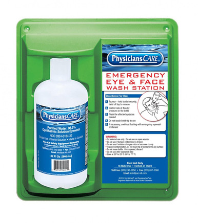 Eyewash Station, Single 32 oz. Screw Cap Bottle 24-202