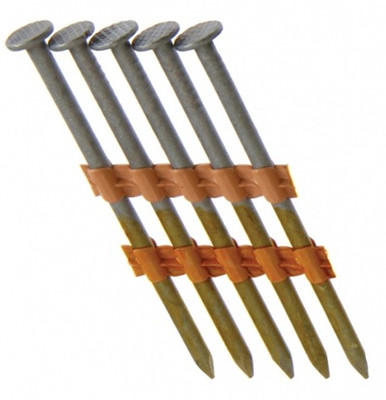 Grip Rite 2-3/8" x .113", 21 Degree Plastic Strip Round Head Nails, Bright, Smooth Shank, (1,000/Tub), #GR071M