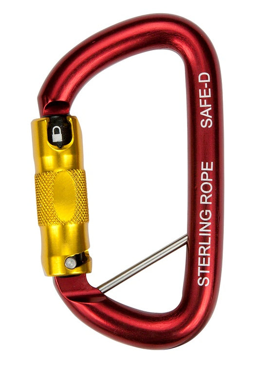 Sterling - HWSAFEDAL - Safe-D Locking Pin Aluminum Carabiner