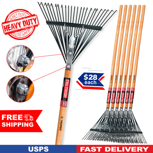 Shindaiwa 30480 - Heavy Duty Steel Leaf Rake. Truper 30480 24-Inch Head, 54-Inch Wood Handle (Original OEM part)