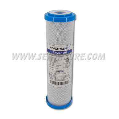 Hydronix CB-25-1001, Carbon Block Filter, 2.5" x 9-7/8", 1 Micron