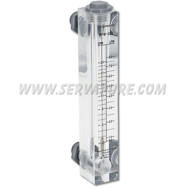 Hydronix PFM-022, Panel Mount Flow Meter, 0.2-2.0 GPM, 3/8" MNPT