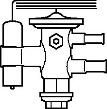 068U2207 Danfoss Thermostatic expansion valve, TUAE