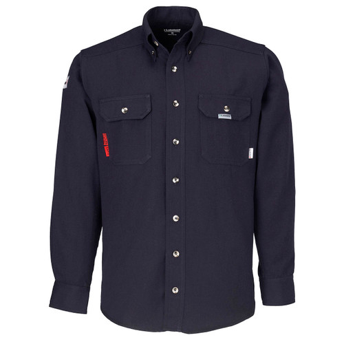 Lakeland ISH65DH Series FR Moisture Wicking Work Shirt, Navy Blue